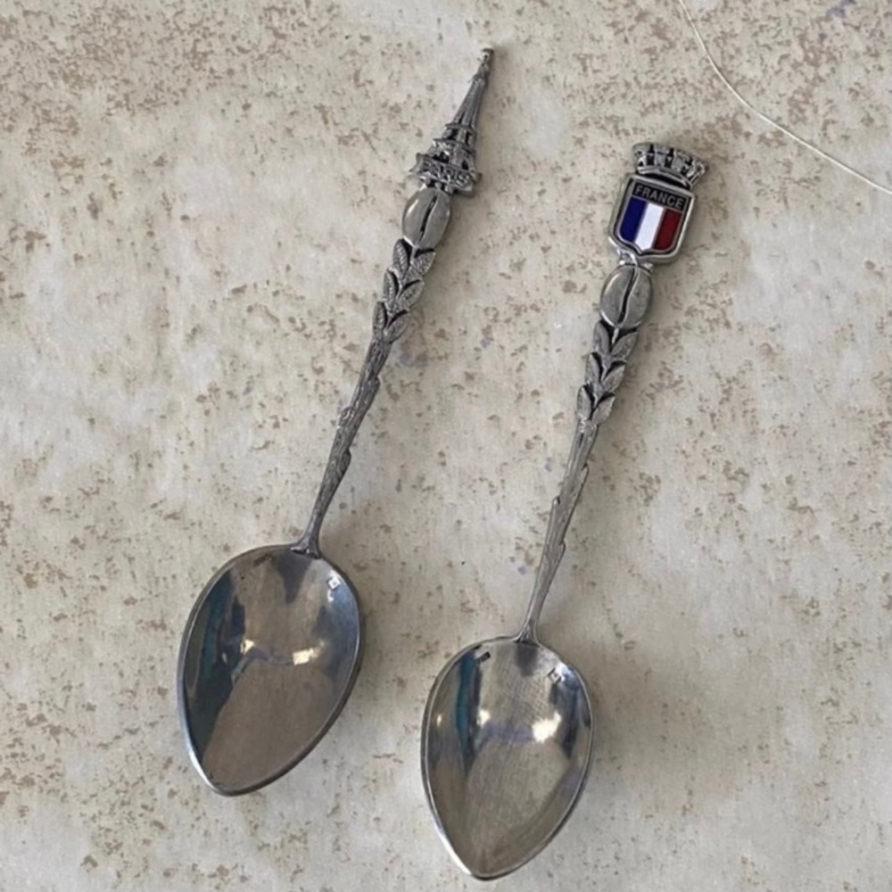 Vintage AUGIS Paris France Souvenir Spoons